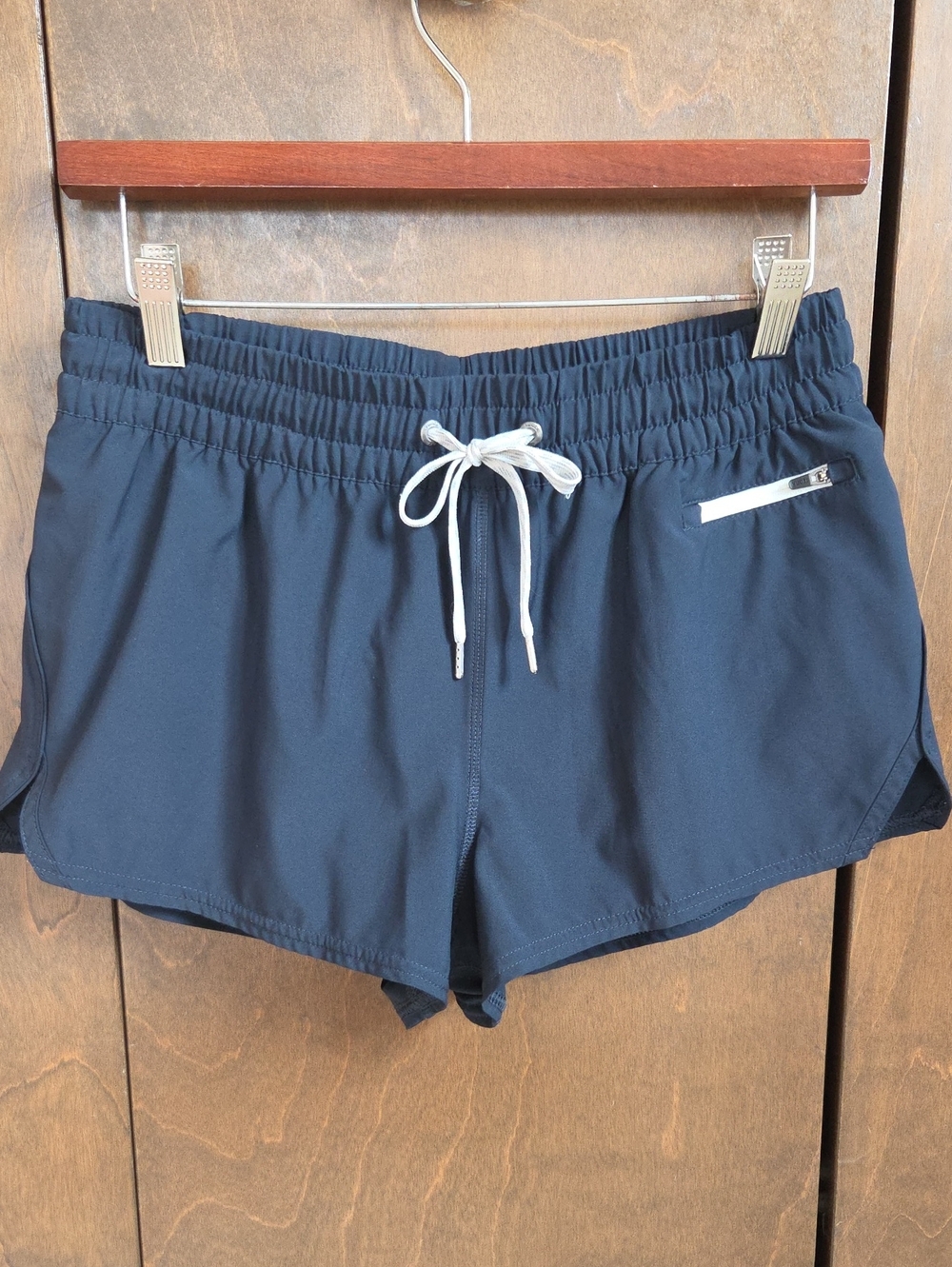 Vuori Navy Blue Athletic Shorts with White Drawstring